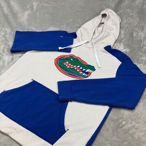 Fanatics Florida Gators Hoodie Pullover Mens Large White Blue Gator Logo
